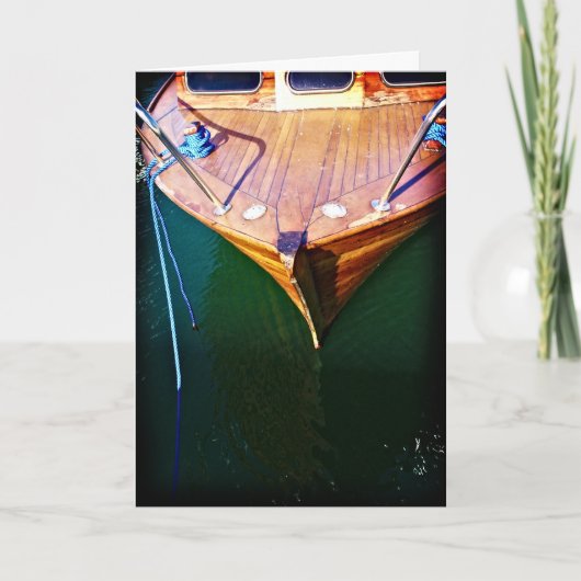 ボート、グリーティングカード カード (正面)