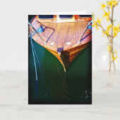 ボート、グリーティングカード カード (黄色い花)