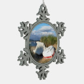 ボート スノーフレークピューターオーナメント (左)