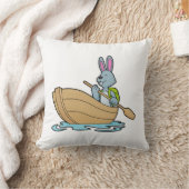 ボート&パドル付きウサギ クッション (ブランケット)