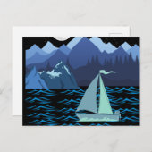 ボート ポストカード (正面/裏面)