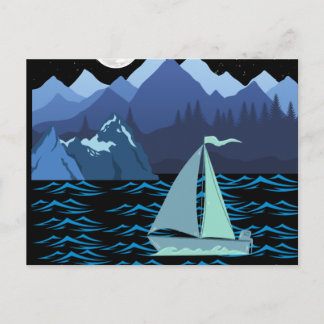 ボート ポストカード