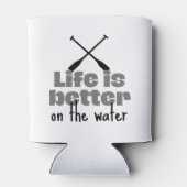 ボート：人生は水の上で良い 缶クーラー (裏面)