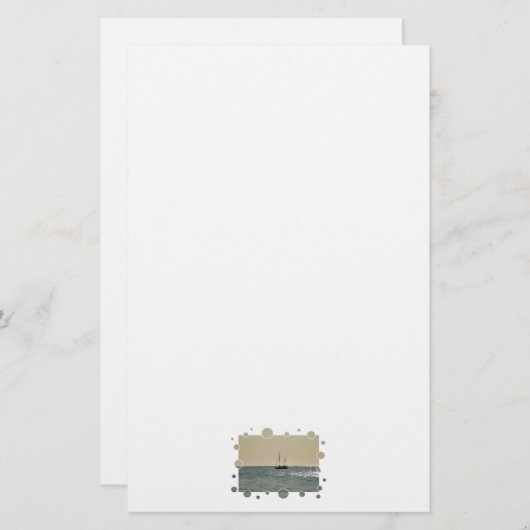 ボート 便箋 (正面/裏面)