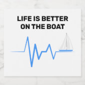 ボート |木製ボート |セーラー スパークリングワインラベル (シングルラベル)