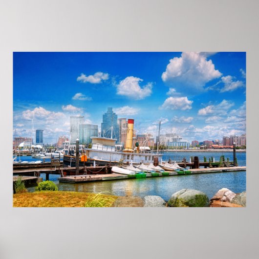 ボート – Balitimore, MD – スチームタグボルチモア1906 ポスター (正面)