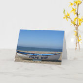 ボート* Cape May、NJ カード (黄色い花)