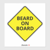 ボードおもしろいスケートボードのデッキの男性の注意ひげ シール (シート)