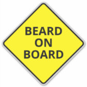 ボードおもしろいスノーボードデッキの男性の注意ひげ シール (正面)