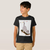 ボードに乗った猫 Tシャツ (正面フル)