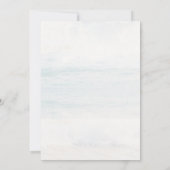 ボードに赤ちゃんサーフィンビーチベイビーシャワー 招待状 (裏面)