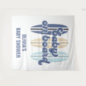 ボードに赤ちゃんサーフボードビーチベイビーシャワータペストリー タペストリー (正面(横))