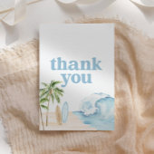 ボードに赤ちゃん サーフビーチベイビーシャワー サンキューカード