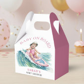 ボードに赤ちゃん 水彩サーフィンガール ベビーシャワー フェイバーボックス