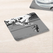 ボードの反転 スクエアペーパーコースター (アングル)