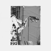 ボードの反転 フリースブランケット (正面)