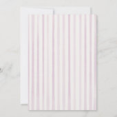 ボードの女の子の赤ちゃんシャワーに手書きピンクのベビー サンキューカード (裏面)