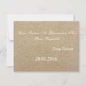 ボードの赤いネクタイを装着する時間 招待状 (裏面)