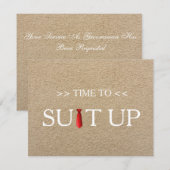 ボードの赤いネクタイを装着する時間 招待状 (正面/裏面)