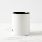 ボードを持つネコ ツートーンマグカップ (中央)