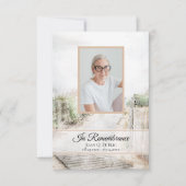 ボードウォークからビーチ葬儀記念悔やみや弔慰 サンキューカード (正面)