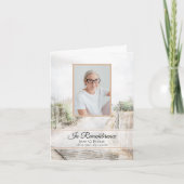 ボードウォークからビーチ葬儀記念悔やみや弔慰 サンキューカード (正面)