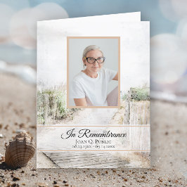 ボードウォークからビーチ葬儀記念悔やみや弔慰 サンキューカード