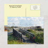 ボードウォークからビーチ ポストカード (正面/裏面)