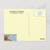 ボードウォークからビーチ ポストカード (裏面)