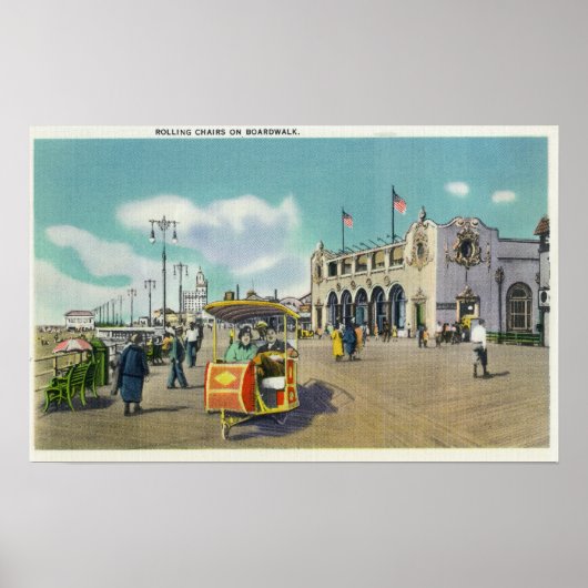 ボードウォークの転が椅子のシーンでカップル ポスター (正面)
