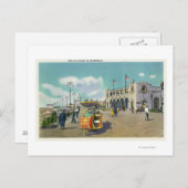 ボードウォークの転が椅子のシーンでカップル ポストカード (正面/裏面)