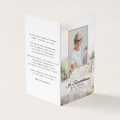 ボードウォークへビーチ海岸葬儀記念祈りの言葉 名刺 (外部)