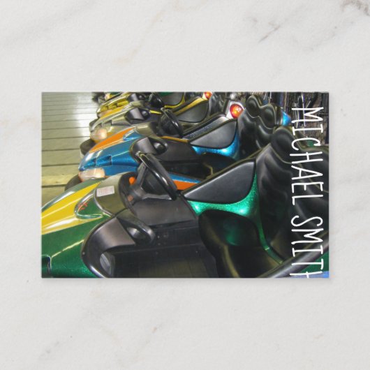 ボードウォークカーニバルバンパーカーズアミューズメントパークおもしろい 名刺 (正面)