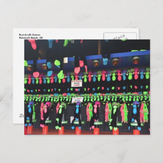 ボードウォークゲーム賞品レホブトビーチデラウェアDE ポストカード (正面/裏面)