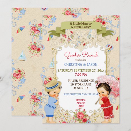 ボードウォークビクトリアナビーチサマージェンダーリビール 招待状 (正面/裏面)