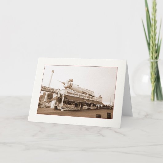 ボードウォークフードスタンド空白のグリーティングカード カード (正面)