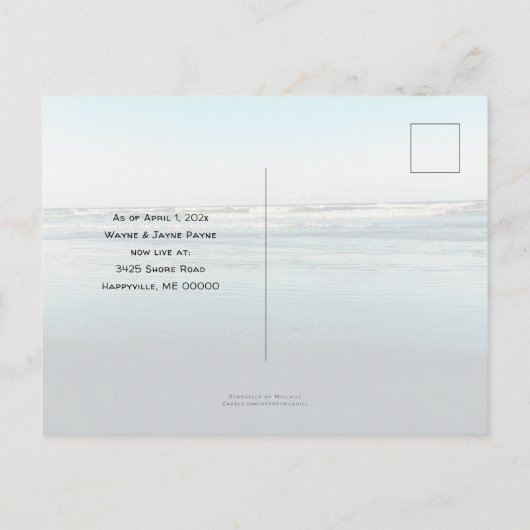 ボードウォークブラックnホワイト新しいアドレス ポストカード (裏面)