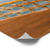 ボードウォークランポストシールビーチデジタルアートポスター ポスター (角)