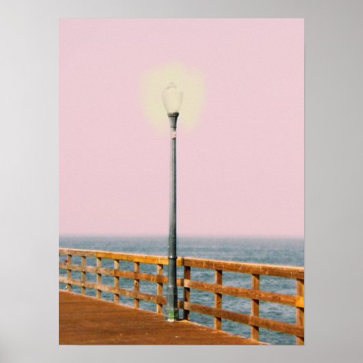 ボードウォークランポストシールビーチデジタルアートポスター ポスター (正面)
