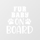 ボードカスタム上のベビーファーのホワイトカーウィンドウデカール ウィンドウサイン (シート)