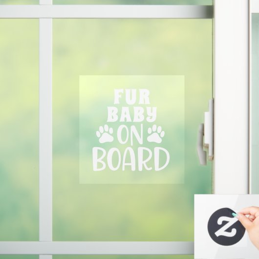 ボードカスタム上のベビーファーのホワイトカーウィンドウデカール ウィンドウサイン (ホーム)