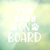 ボードカスタム上のベビーファーのホワイトカーウィンドウデカール ウィンドウサイン (シート3)