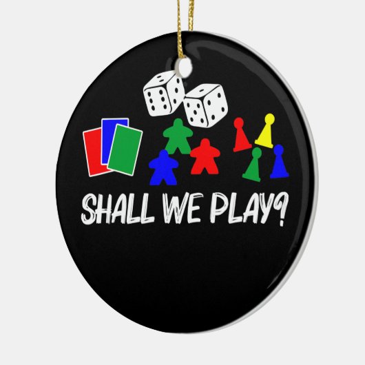 ボードゲカッコいいームアート女子男性へメープルカード セラミックオーナメント (左)