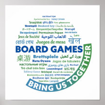 ボードゲームでポスターを集める