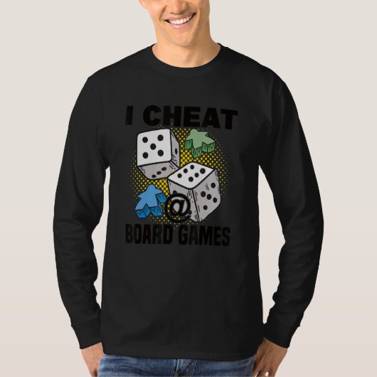ボードゲームで不正行為をする人 ボードゲーム好きな人 テーブルゲーム Tシャツ (正面)