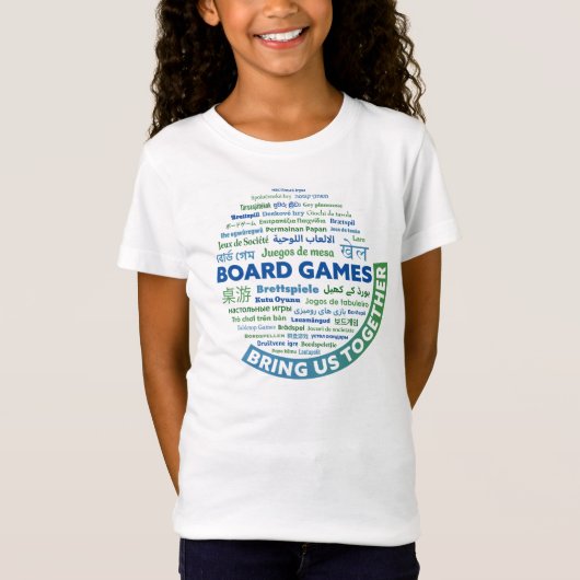 ボードゲームで女の子のシャツを一緒に Tシャツ (正面)