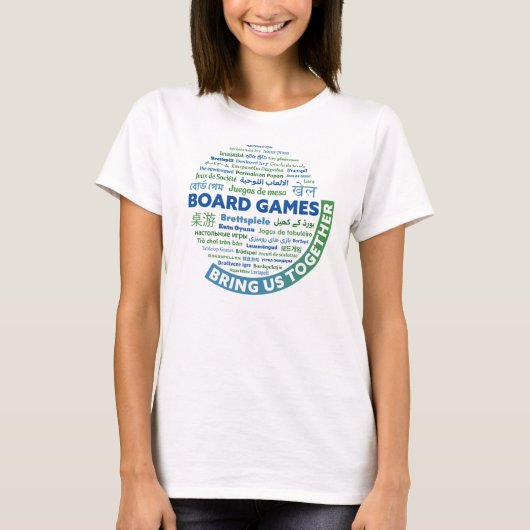 ボードゲームで女性のシャツを一緒に Tシャツ (正面)