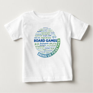 ボードゲームで幼児シャツを一緒に持って来る ベビーTシャツ