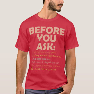 ボードゲームで質問する前に面白い引用 男 女 re tシャツ