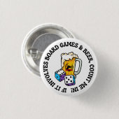 ボードゲームとビール 缶バッジ (正面&裏面)